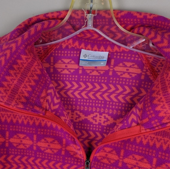 Columbia | Pink Red Fleece Quarter Zip Top - H11 - Picture 4 of 5